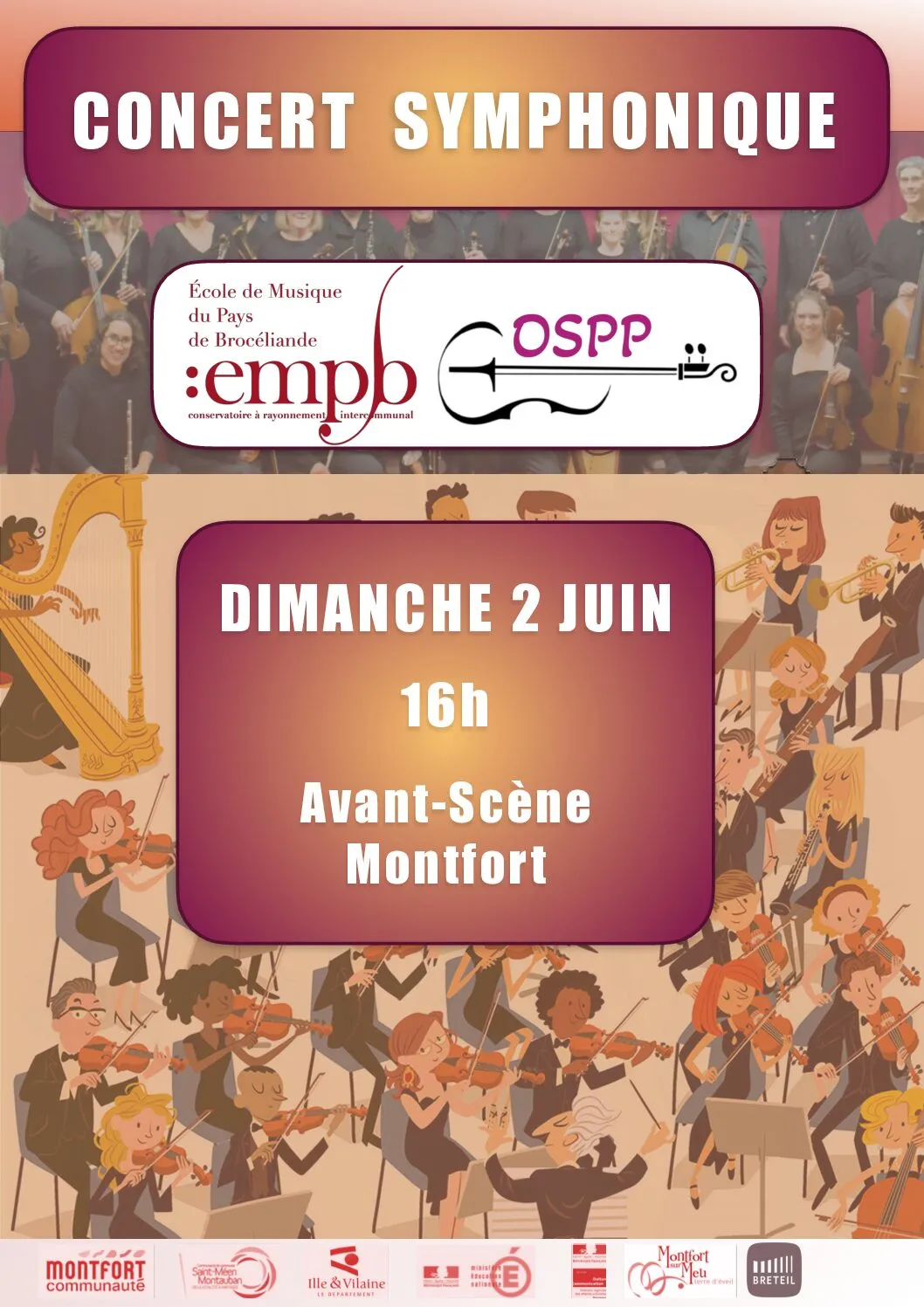 Affiche du concert « Concert en partenariat avec l’EMPB »