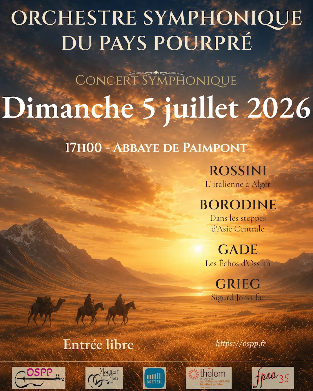 Affiche du concert « Concert abbaye de Paimpont »